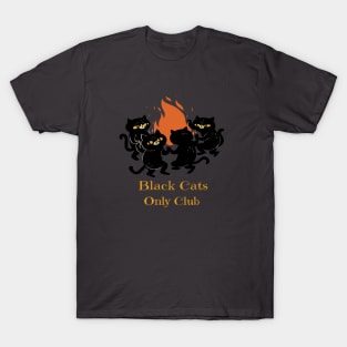 Black Cats Only Club T-Shirt